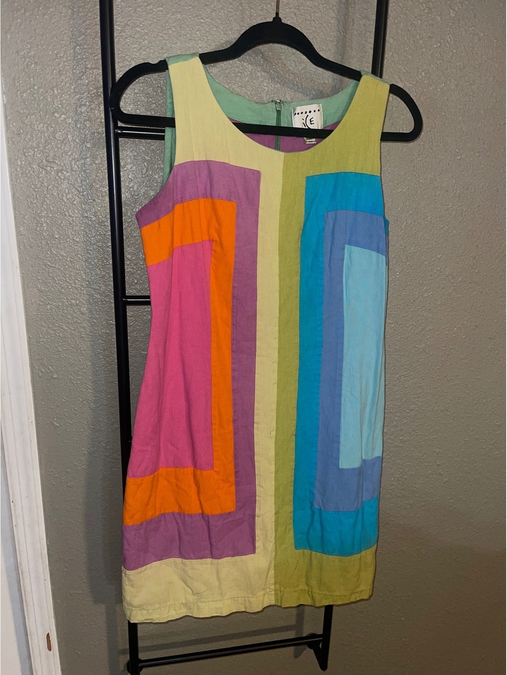 iCe Color Block Sleeveless Dress Size 10 with Back Zipper
